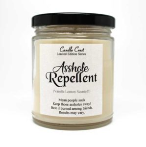 Funny Gifts - Asshole Repellent Scented Soy Candles by Candle Crest