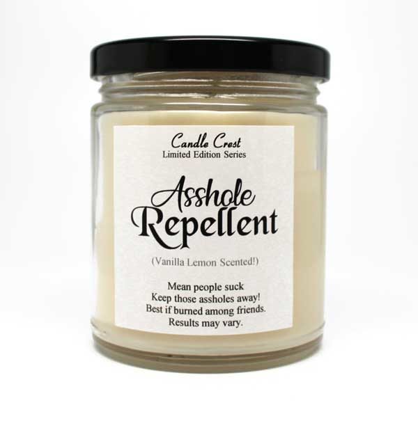Funny Gifts - Asshole Repellent Scented Soy Candles by Candle Crest
