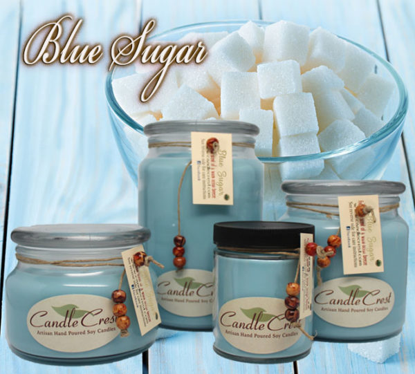 Blue Sugar Scented Soy Candles by Candle Crest Soy Candles Inc