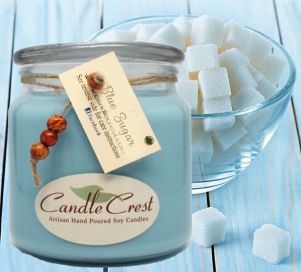 Blue Sugar Scented Candles by Candle Crest Soy Candles Inc