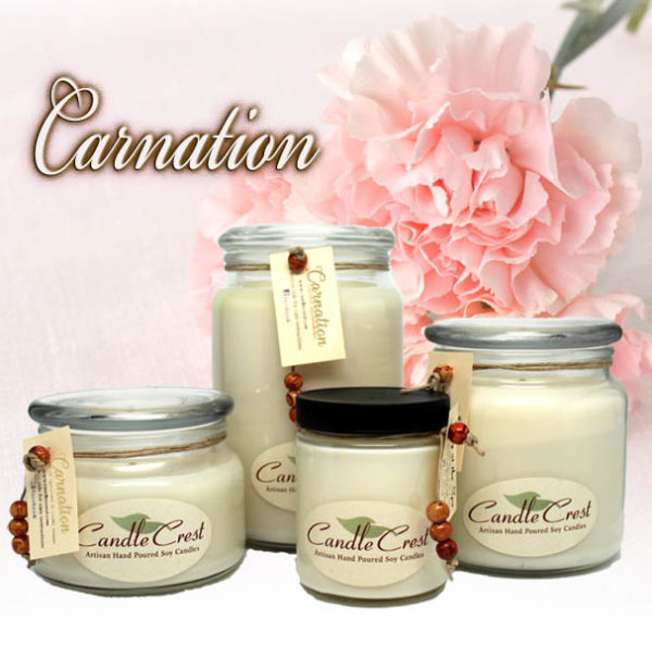 Carnation Scented Soy Candles by Candle Crest Soy Candles Inc