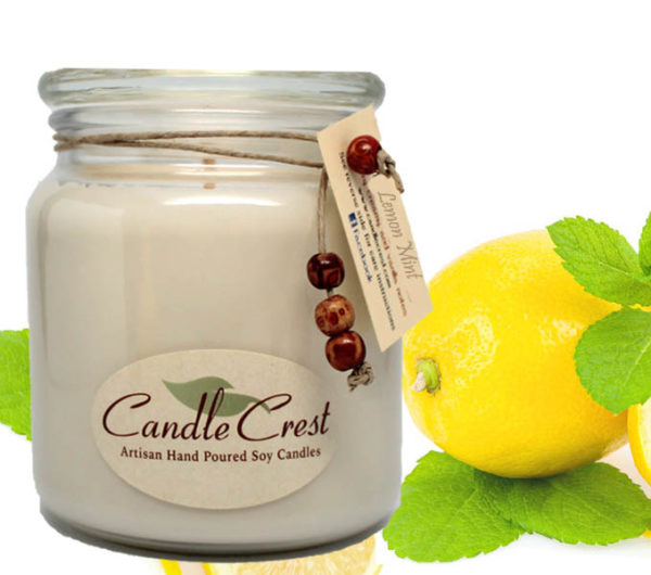 Lemon Mint Scented Soy Candles