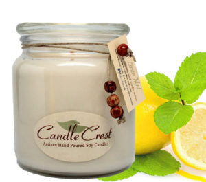 Lemon Mint Scented Soy Candles