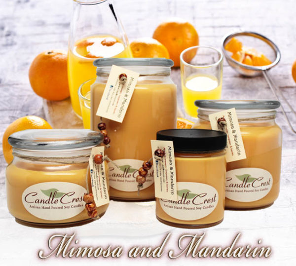 Mimosa and Mandarin Soy Candles by Candle Crest Soy Candles Inc