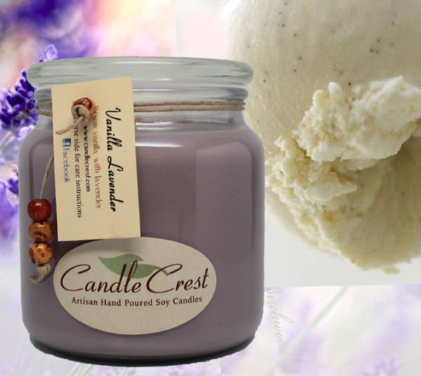 Vanilla Lavender Scented Candles by Candle Crest Soy Candles Inc