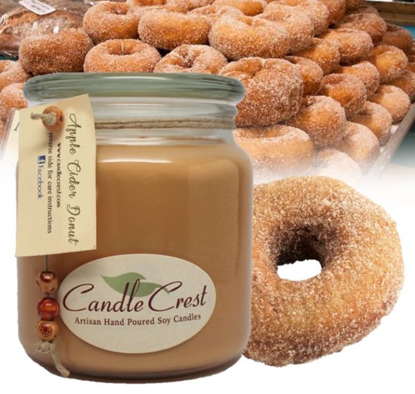 Apple Cider Donut Scented Candles by Candle Crest Soy Candles Inc