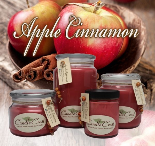 Apple Cinnamon Scented Candles by Candle Crest Soy Candles Inc