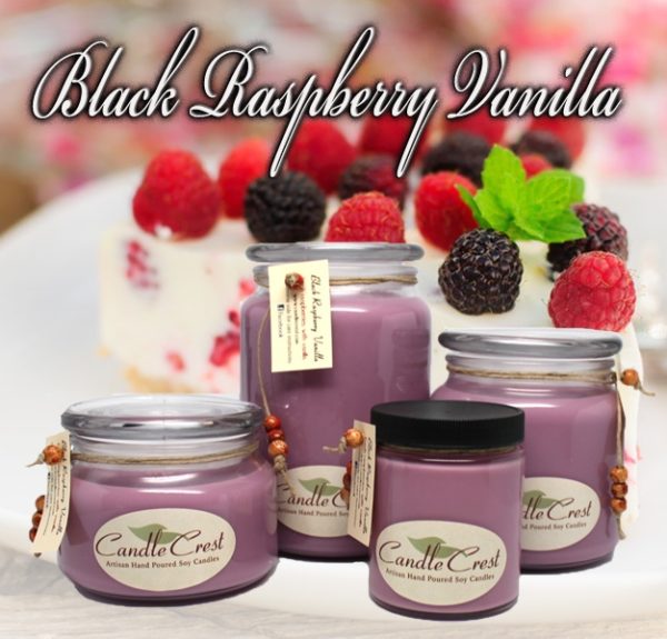 Black Raspberry Vanilla Scented Candles by Candle Crest