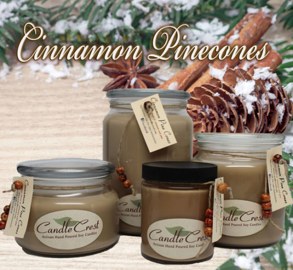 Fall Candles - Cinnamon Pinecones Soy Candles by Candle Crest