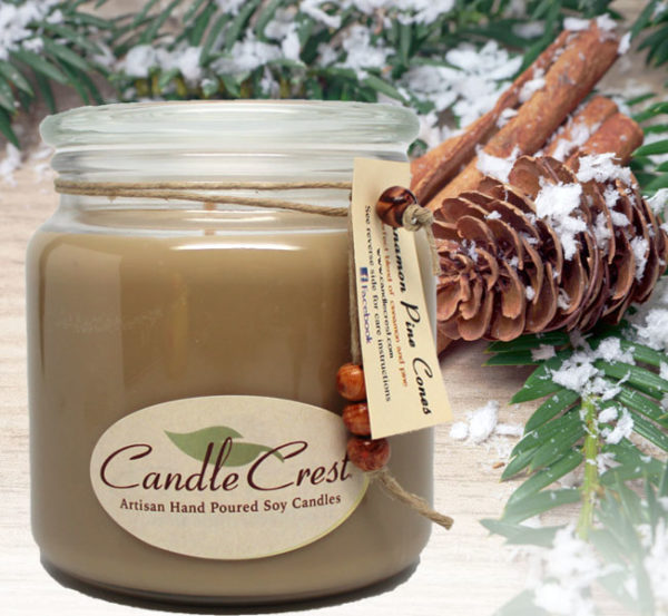 Fall Candles - Cinnamon Pinecones Soy Candles by Candle Crest
