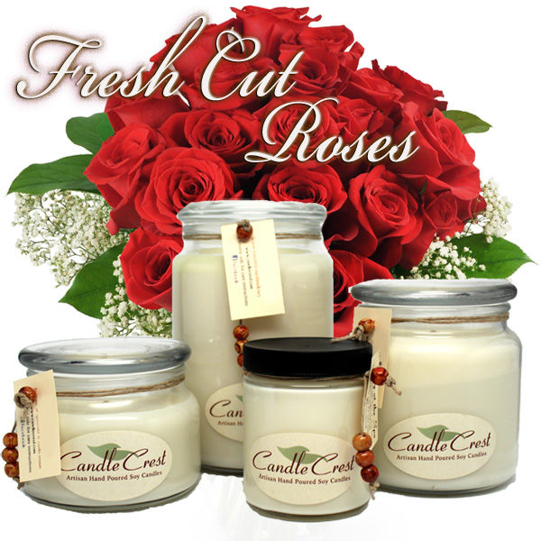 Rose Scented Soy Candles by Candle Crest Soy Candles Inc