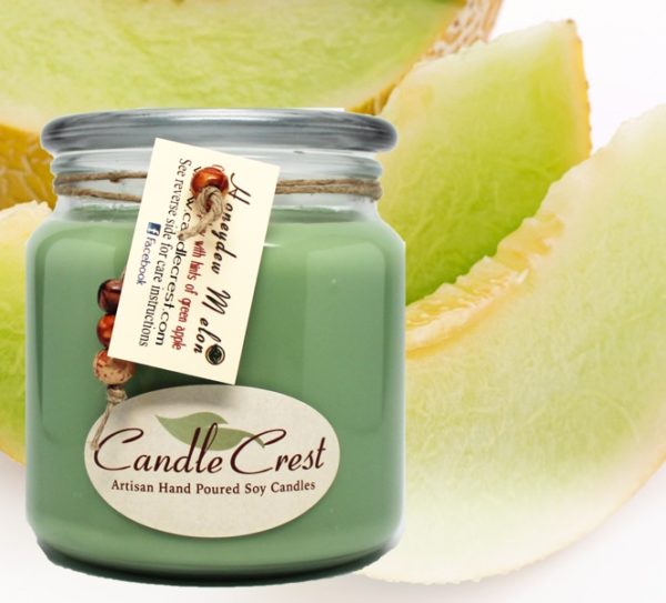 Honeydew Melon Scented Soy Candles by Candle Crest Soy Candles Inc