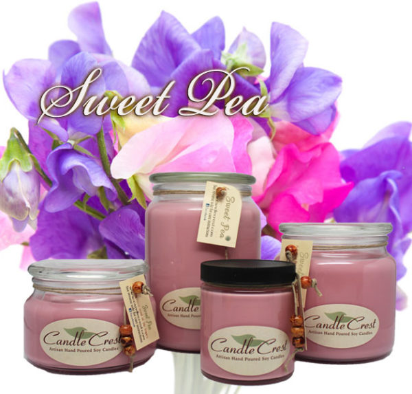 Sweet Pea Scented Soy Candles by Candle Crest