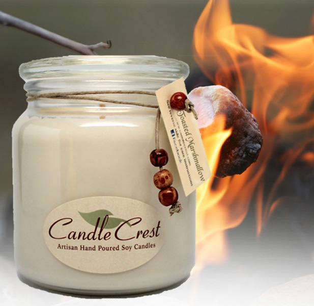80hr TOASTED MARSHMALLOWS Triple Scented OVAL PILLAR CANDLE FREE SHIPPING 