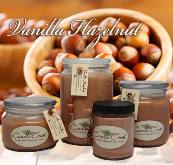 Vanilla Hazelnut Scented Candles by Candle Crest Soy Candles Inc