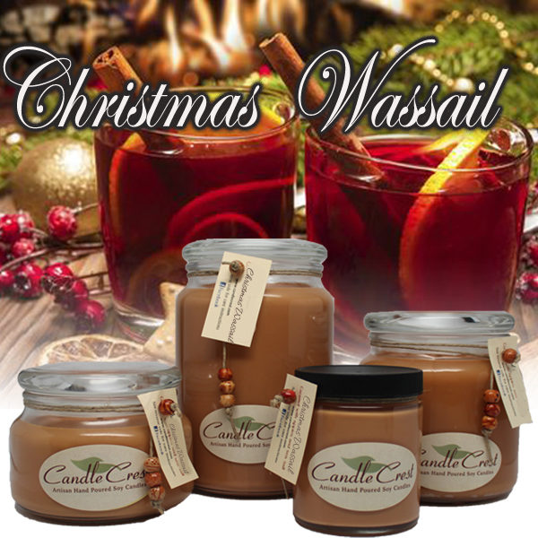 Christmas Wassail- Holiday Soy Candles by Candle Crest Soy Candles Inc