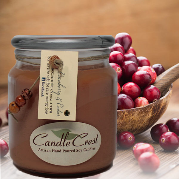Cranberry & Cedar Fall Soy Candles by Candle Crest Soy Candles Inc