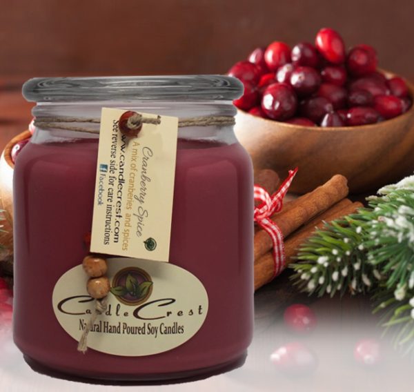 Cranberry Spice Scented Soy Candles by Candle Crest Soy Candles Inc