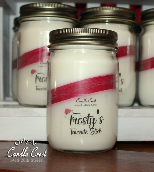 Frosty's Favorite Stick Candles - Peppermint Scented Candles by Candle Crest Soy Candles