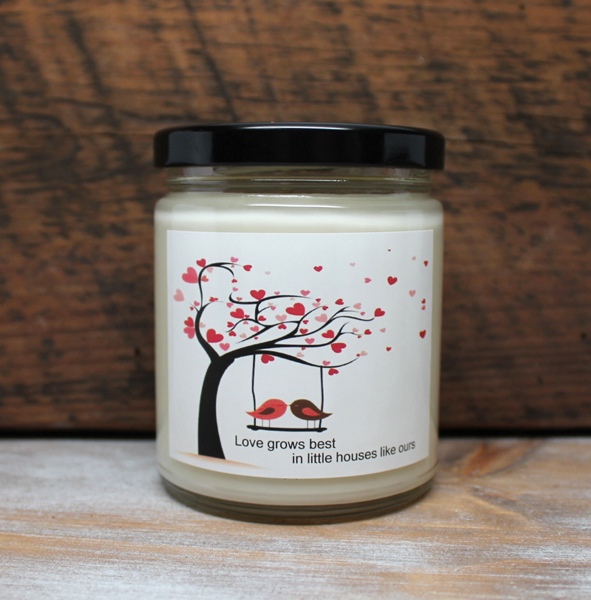 Love Grows Best in Little Houses Like Ours Candle by Candle Crest Soy Candles Inc