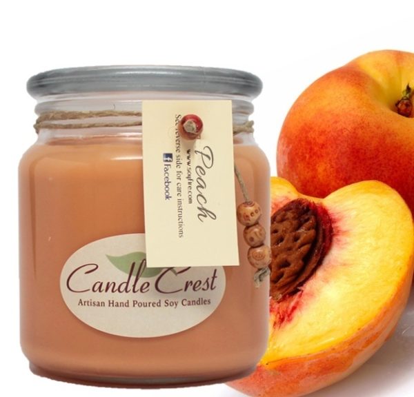 Peach Scented Soy Candles by Candle Crest Soy Candles Inc