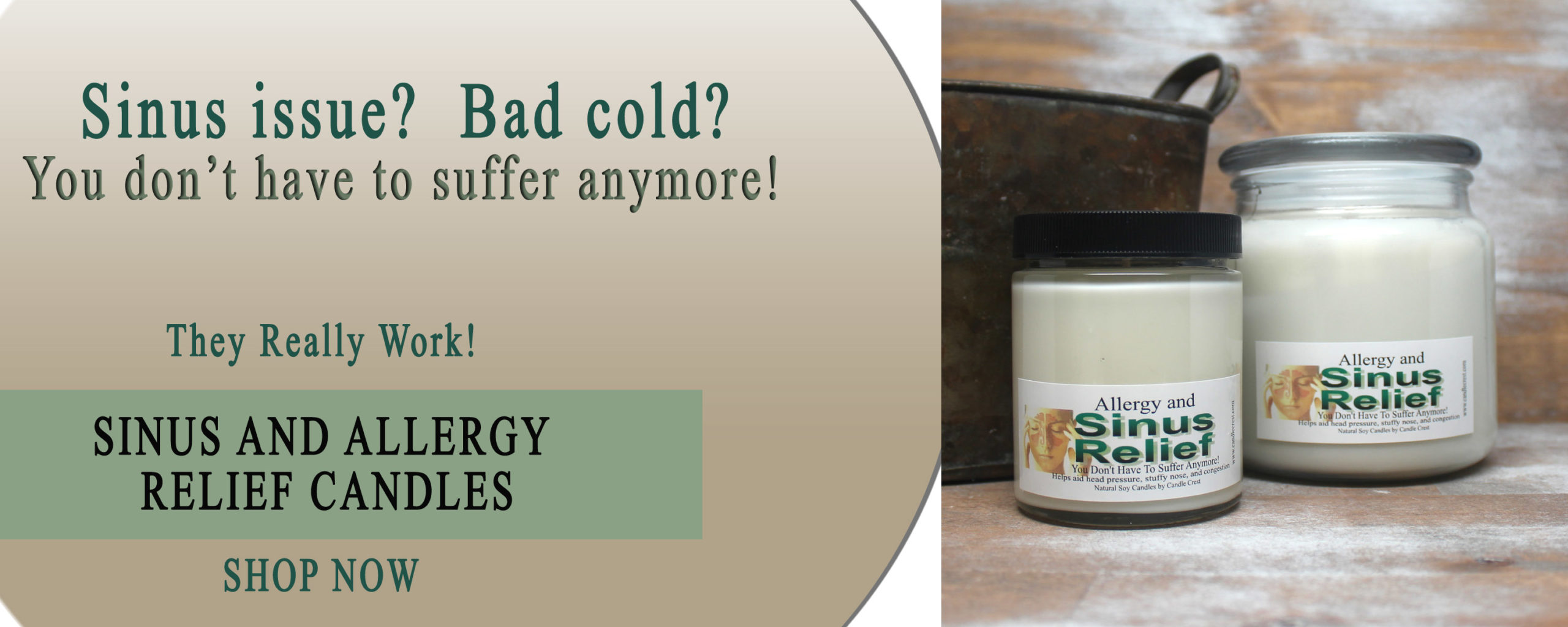 Sinus & Allergy Relief Soy Candles by Candle Crest Soy Candles Inc