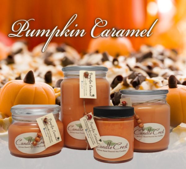 Pumpkin Caramel Scented Soy Candles by Candle Crest