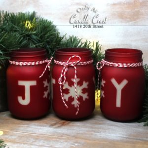Holiday Candles - Joy Jar Candles from Candle Crest