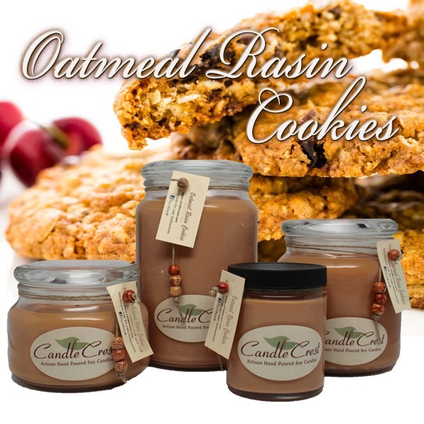 Oatmeal Raisin Cookies Scented Candles by Candle Crest Soy Candles Inc