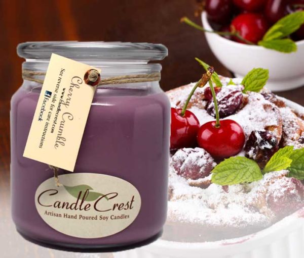 Cherry Crumble Scented Candles by Candle Crest Soy Candles Inc