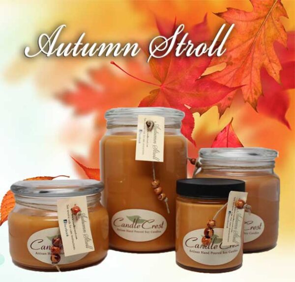 Autumn Stroll - Scented Fall Candles by Candle Crest Soy Candles Inc