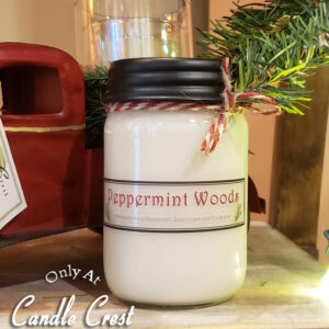 Peppermint Woods Candle by Candle Crest Soy Candles Inc