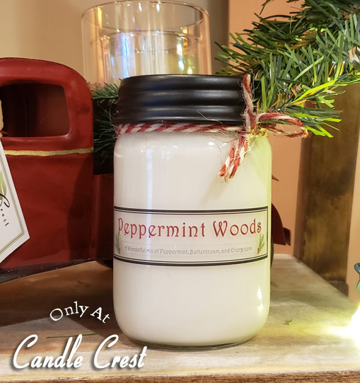 Peppermint Woods Candle by Candle Crest Soy Candles Inc