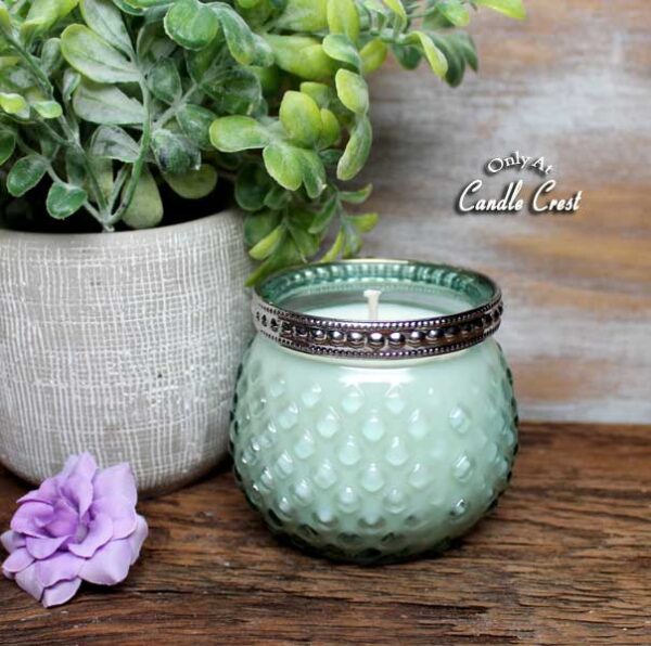 Spring Hobnail Glass Candles - by Candle Crest