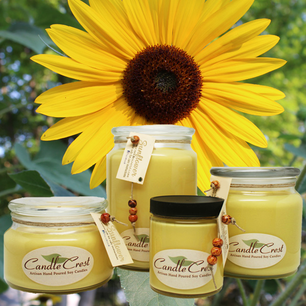 Sunflower Scented Candles by Candle Crest Soy Candles