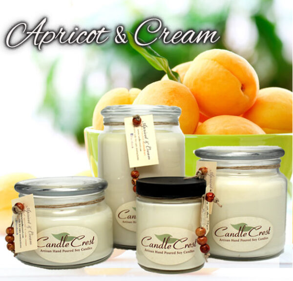 Apricot & Cream Candles - Soy Candles by Candle Crest Soy Candles Inc