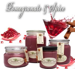 Pomegranate & Spice Soy Candles by Candle Crest