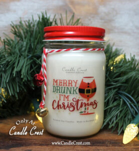 Merry Drunk Holiday Candle by Candle Crest