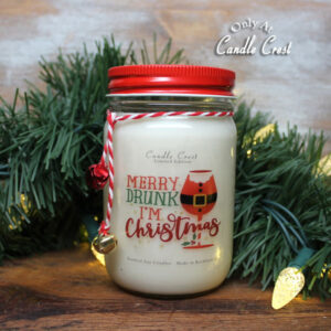 Merry Drunk Holiday Candle by Candle Crest