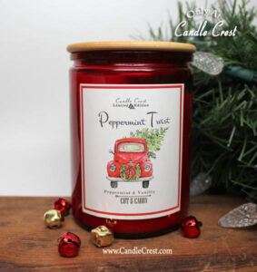 Peppermint Twist Holiday Candle by Candle Crest Soy Candles