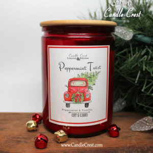 Peppermint Twist Holiday Candle by Candle Crest Soy Candles