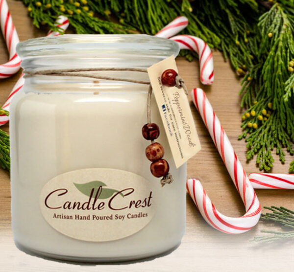 Peppermint Woods Scented Soy Candles - Candle Crest