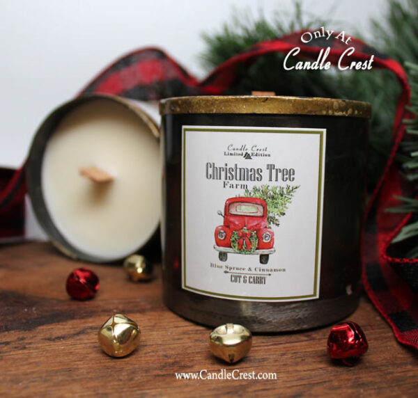 Rustic Tin Woodwick Holiday Candles by Candle Crest