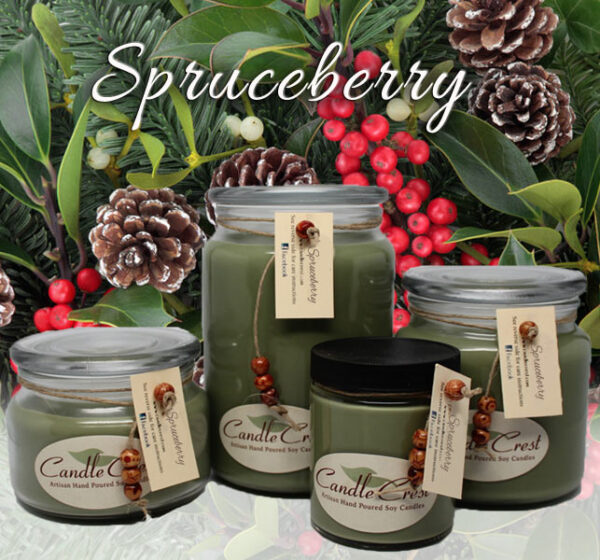 Spruceberry Scented Soy Candles by Candle Crest