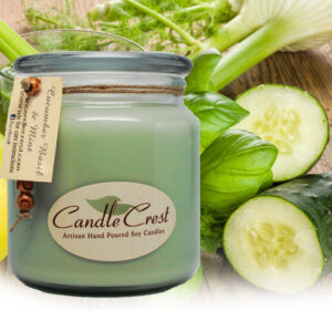 Cucumber Basil Mint Candles by Candle Crest