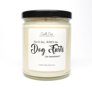 Dog Farts Humor Pet Candles by Candle Crest