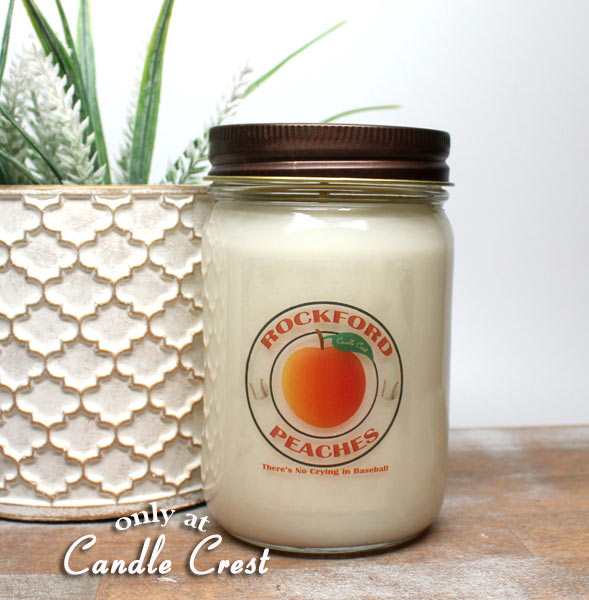 Rockford Peaches Scented Candles by Candle Crest