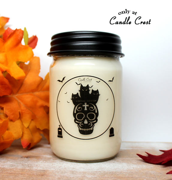 Black Cat/Skull Candle by Candle Crest Soy Candles