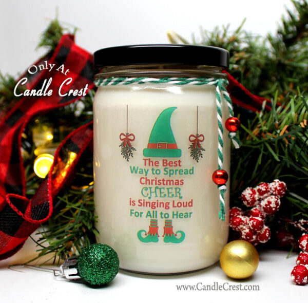 Elf Candle - Christmas Cheer Soy Candle by Candle Crest